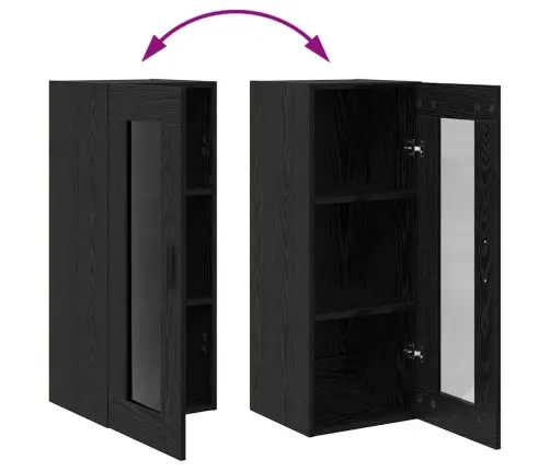 Aukštas Spintelė Su Stalčių Juodas Ąžuolas 34,5 X 34 X 180 Cm