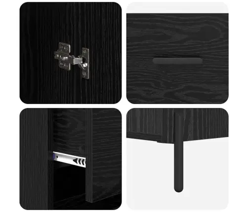 Kõrgushein Sahtliga Must Tamm 34,5 X 34 X 180 Cm Tehispuit