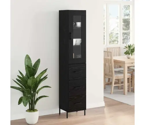 Kõrgushein Sahtliga Must Tamm 34,5 X 34 X 180 Cm Tehispuit