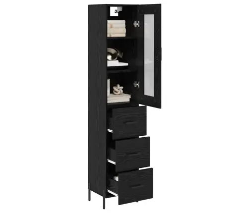 Kõrgushein Sahtliga Must Tamm 34,5 X 34 X 180 Cm Tehispuit