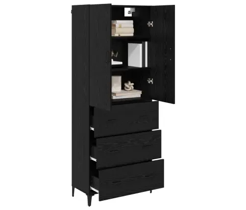 Kõrgushein Sahtliga Must Tamm 69,5 X 34 X 180 Cm Tehispuit