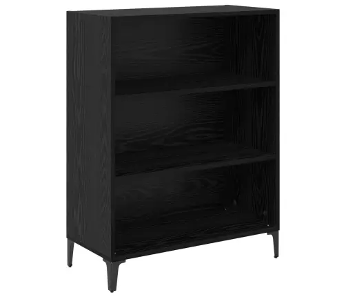 Augstais Skapītis Melns Ozolkoks 69,5 X 34 X 180 Cm Vidaxl