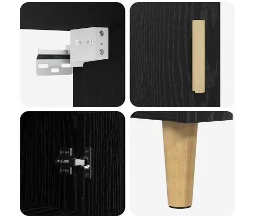 Kõrgushein Must Tamm 69,5 X 34 X 180 Cm Tehispuit