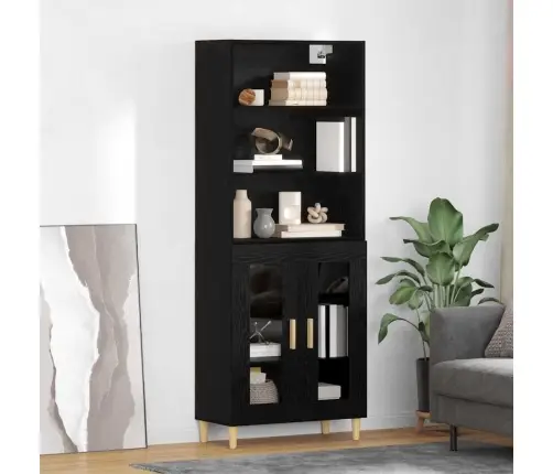 Kõrgushein Must Tamm 69,5 X 34 X 180 Cm Tehispuit