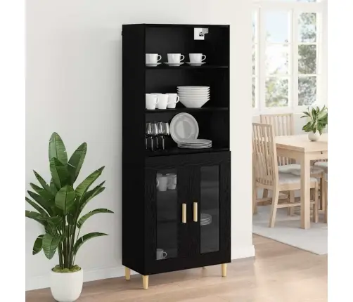 Kõrgushein Must Tamm 69,5 X 34 X 180 Cm Tehispuit