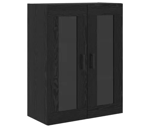 Augstais Skapītis Melns Ozolkoks 69,5 X 34 X 180 Cm Vidaxl