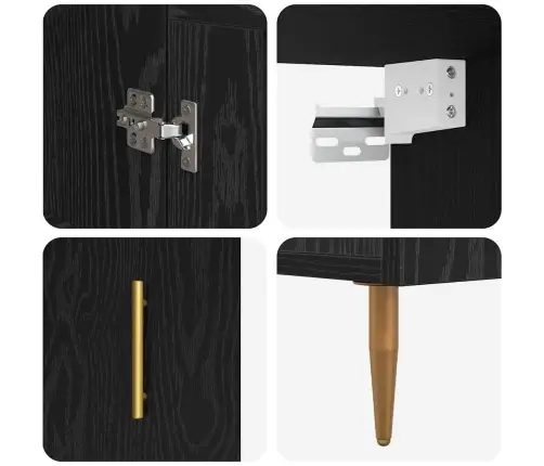 Kõrgushein Sahtliga Must Tamm 69,5 X 34 X 180 Cm Tehispuit