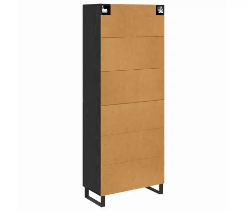 Kõrgushein 2 Pcs Must Tamm Kunstlik Puit Ja Klaas