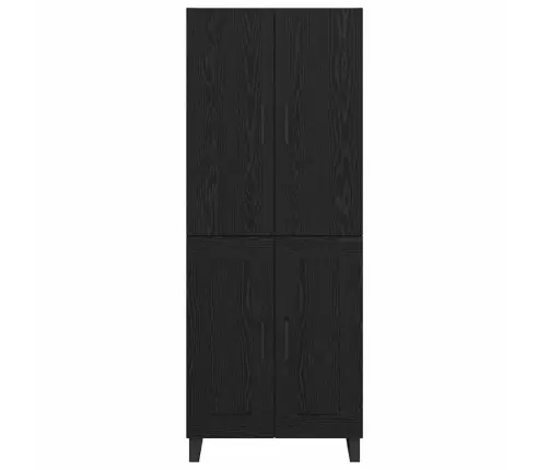 Kõrgushein 2 Pcs Must Tamm Kunstlik Puit Ja Klaas