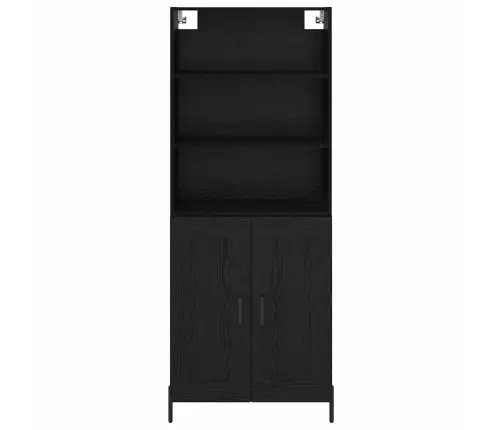 Augstais Skapītis 2 Pcs Melns Ozols 69,5 X 34 X 180 Cm Vidaxl