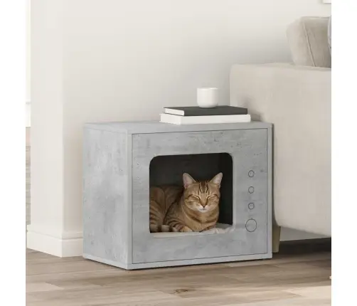 Kaķu Māja Betons 51 X 30 X 42 Cm Inženierijas Koks Vidaxl