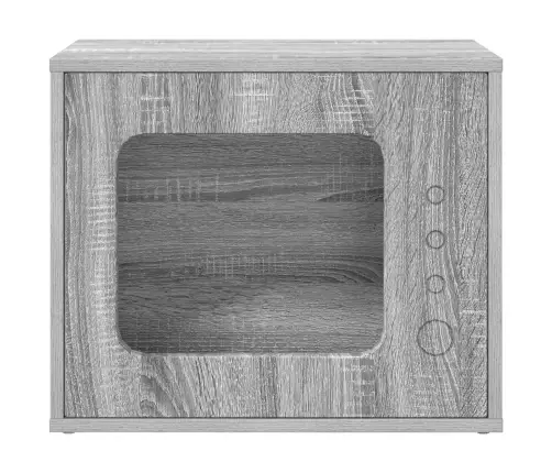 Katės Namelis Pilkas Sonoma 51 X 30 X 42 Cm Apdirbta Mediena