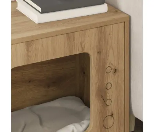 Kaķu Māja Mākslīgā Ozola 51 X 30 X 42 Cm Inženierijas Koks Vidaxl