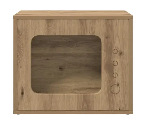 Kaķu Māja Mākslīgā Ozola 51 X 30 X 42 Cm Inženierijas Koks Vidaxl