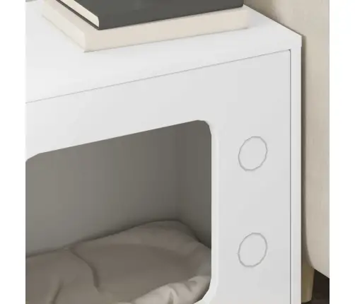 Katės Namelis Balta 51 X 30 X 52 Cm Apdirbta Mediena