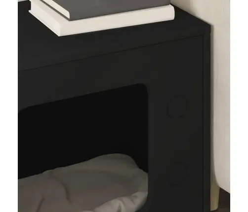 Kaķu Māja Melna 51 X 30 X 52 Cm Inženierijas Koks Vidaxl