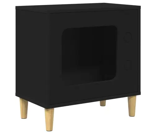 Kaķu Māja Melna 51 X 30 X 52 Cm Inženierijas Koks Vidaxl