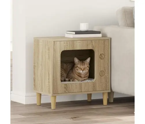 Kaķu Māja Sonoma 51 X 30 X 52 Cm Inženierijas Koks Vidaxl