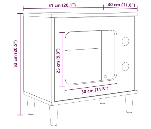 Kaķu Māja Dūmaka Ozols 51 X 30 X 52 Cm Inženierijas Koks Vidaxl