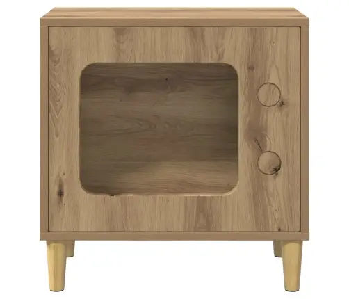 Kaķu Māja Mākslīgā Ozola 51 X 30 X 52 Cm Inženierijas Koks Vidaxl