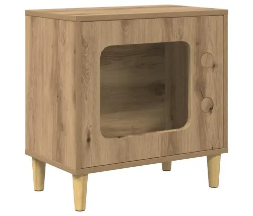 Kaķu Māja Mākslīgā Ozola 51 X 30 X 52 Cm Inženierijas Koks Vidaxl