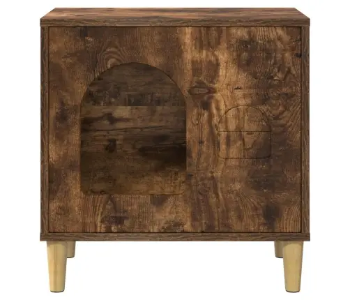 Kaķu Māja Dūmaka Ozols 51 X 30 X 52 Cm Inženierijas Koks Vidaxl