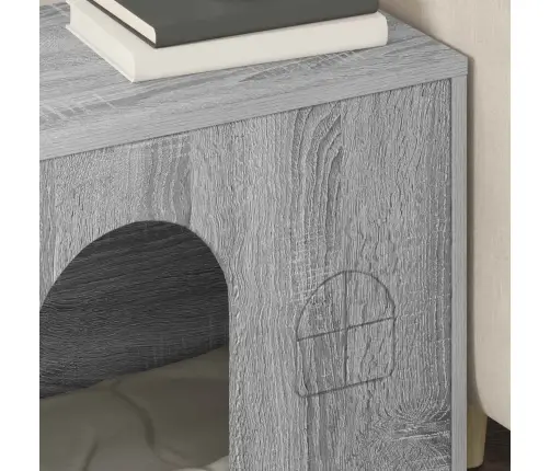 Kaķu Māja Pelēks Sonoma 51 X 30 X 52 Cm Inženierijas Koks Vidaxl