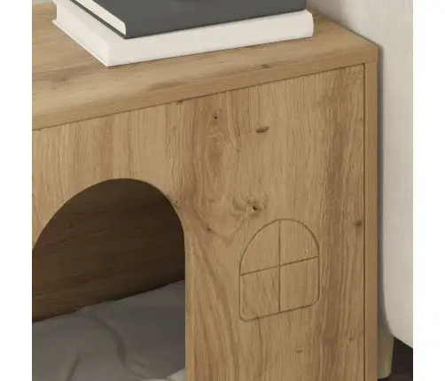 Kaķu Māja Mākslīgā Ozola 51 X 30 X 52 Cm Inženierijas Koks Vidaxl