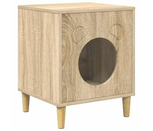 Kaķu Māja Sonoma 42,5 X 40 X 53 Cm Inženierijas Koks Vidaxl