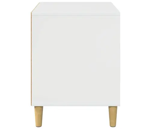 Kaķu Māja Spīdīga Balta 42,5 X 40 X 52,5 Cm Inženierijas Koks Vidaxl