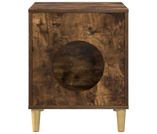 Kaķu Māja Dūmaka Ozols 42,5 X 40 X 52,5 Cm Inženierijas Koks Vidaxl