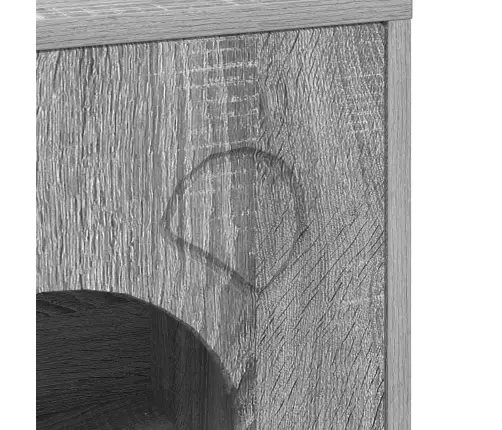 Kaķu Māja Pelēks Sonoma 42,5 X 40 X 52,5 Cm Inženierijas Koks Vidaxl