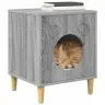 Kaķu Māja Pelēks Sonoma 42,5 X 40 X 52,5 Cm Inženierijas Koks Vidaxl