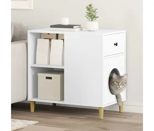 Kassi Maja Valge 72 X 42.5 X 70 Cm Tehispuit