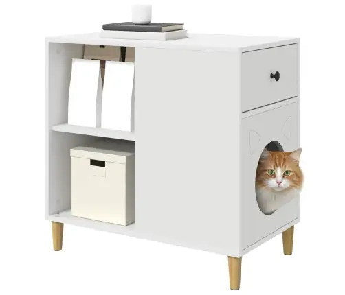 Kassi Maja Valge 72 X 42.5 X 70 Cm Tehispuit