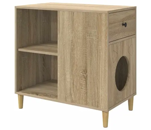 Kaķu Māja Sonoma 72 X 42.5 X 70 Cm Inženierijas Koks Vidaxl