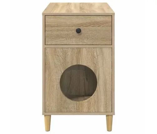 Kaķu Māja Sonoma 72 X 42.5 X 70 Cm Inženierijas Koks Vidaxl