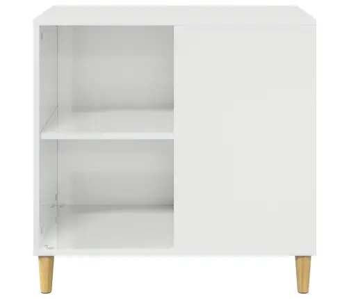 Kaķu Māja Spīdīga Balta 72 X 42.5 X 70 Cm Inženierijas Koks Vidaxl