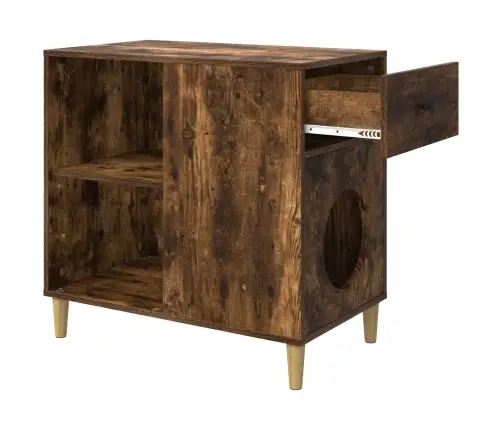 Kaķu Māja Dūmaka Ozols 72 X 42.5 X 70 Cm Inženierijas Koks Vidaxl