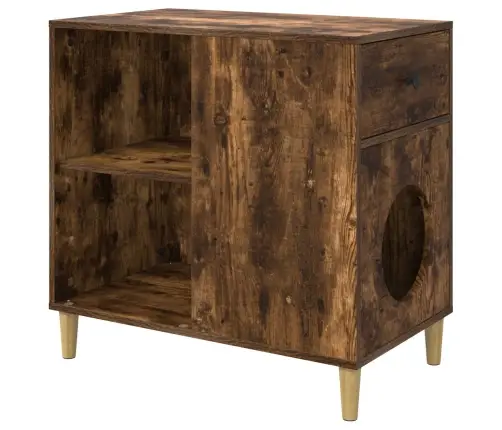 Kaķu Māja Dūmaka Ozols 72 X 42.5 X 70 Cm Inženierijas Koks Vidaxl