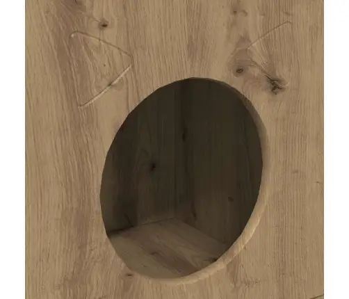 Kaķu Māja Mākslīgā Ozola 72 X 42.5 X 70 Cm Inženierijas Koks Vidaxl