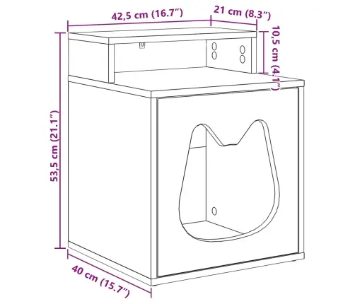 Kassi Maja Klakksvalge 42,5 X 40 X 53,5 Cm Tehispuit