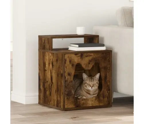 Katės Namelis Rūkyta Ąžuolas 42,5 X 40 X 53,5 Cm