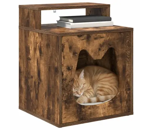 Katės Namelis Rūkyta Ąžuolas 42,5 X 40 X 53,5 Cm