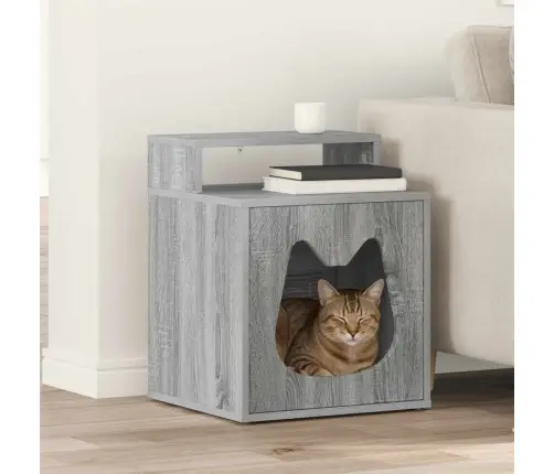 Katės Namelis Pilkas Sonoma 42,5 X 40 X 53,5 Cm