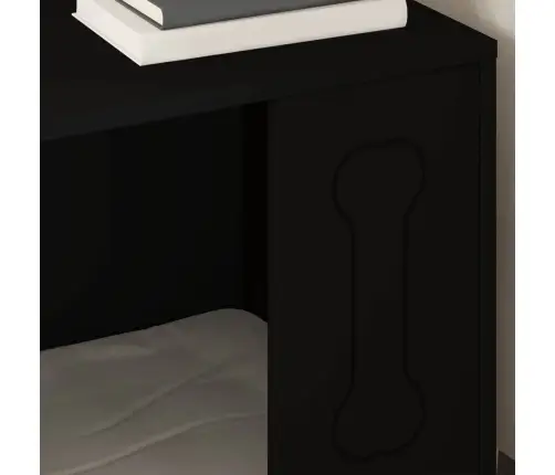 Suņu Māja Melna 44 X 42 X 49 Cm Inženierijas Koks Vidaxl