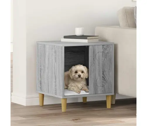 Šunų Būda Pilkas Sonoma 44 X 42 X 49 Cm Apdirbta Mediena