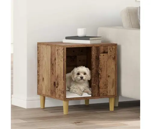 Suņu Māja Vecs Koks 44 X 42 X 49 Cm Inženierijas Koks Vidaxl