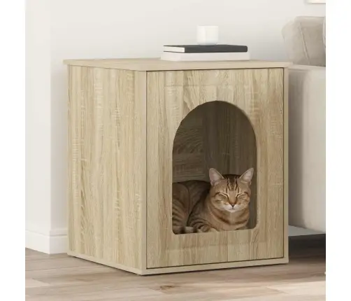 Kaķu Māja Sonoma 53 X 52 X 62 Cm Inženierijas Koks Vidaxl