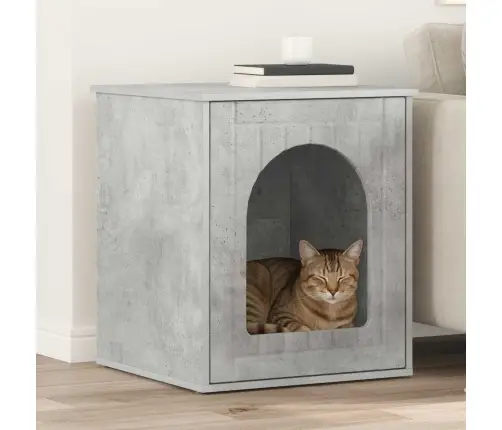 Kaķu Māja Betons 53 X 52 X 62 Cm Inženierijas Koks Vidaxl